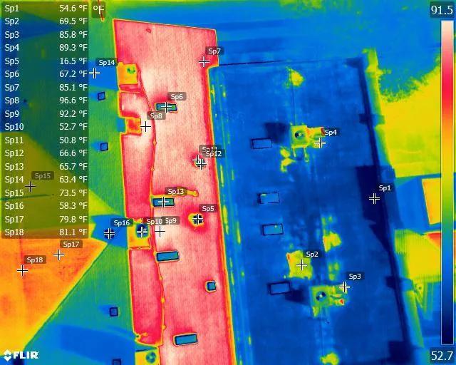 Gadabouts Hdqts Thermal Image (17)80 degree diff thermal image of the Gadabouts headquarters