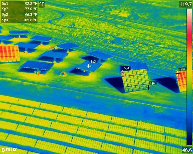 Aerial radiometric imagery provides georeferenced data on every pixel of the thermal image.